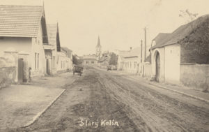 Kateřinská ulice na pohlednici